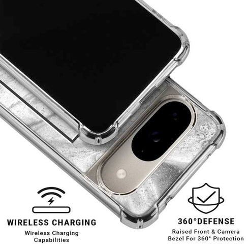 Disney Mickey Mouse Shape on Marble Google Pixel 10 Clear Case